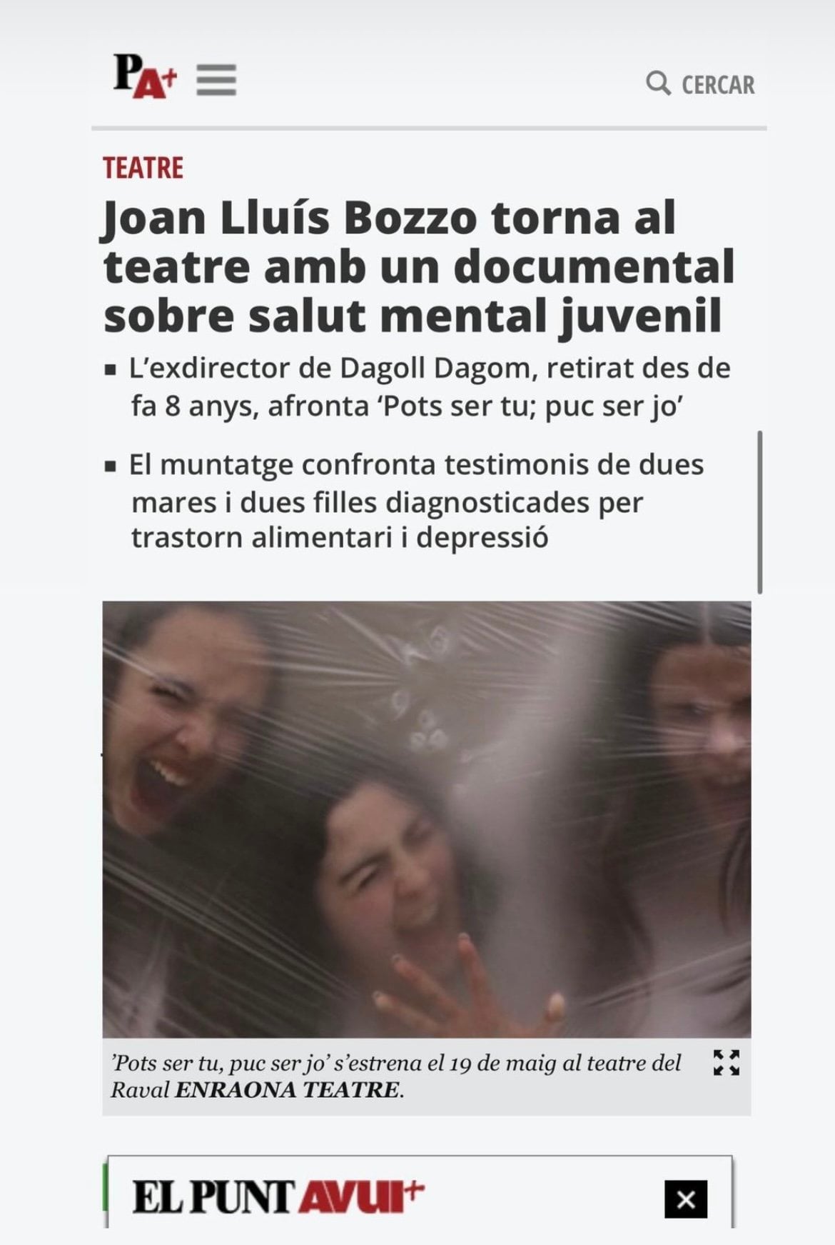 Enraona Teatre - Recorte de prensa y medios de comunicación 3